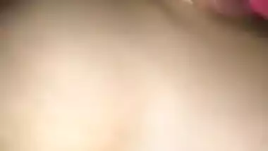 Chubby Desi gal lies naked and permits BF to touch her hairy XXX twat