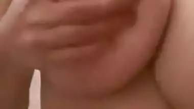 Anusha Pressing Her Big Boobs in Washroom &...