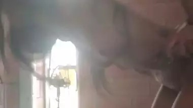 Slim Indian girlfriend standing fucking hot xxx