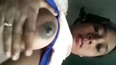 South Indian girl strips and shoots her nude MMS