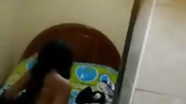 Indian babe doesn't close door changing so stepbrother films her