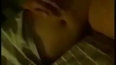 Horny amateur wife XXX playing with her shave Desi cunt at night