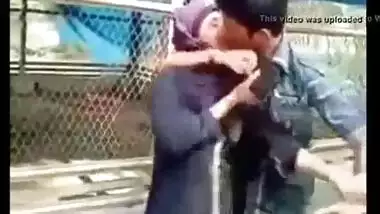 Fair Muslim bhabhi’s boobs squeezed in public