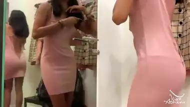 Viva Athena In Naughty Hot Asian Teen Rides Dildo In Public Changing Room