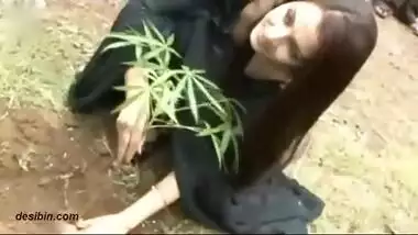 Cleavage Of Celina Jaitley While Planting