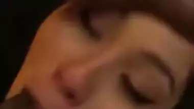 Desi Sexy white milf gives deep blowjob