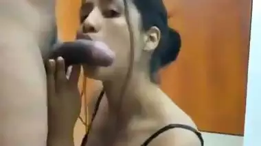 Sexy secretary gives an Indian blowjob to her boss