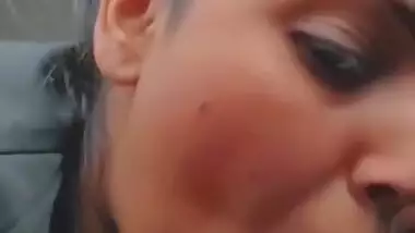 NRI Babe Sucking BF Cock in car